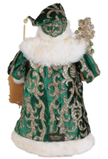 Karen Didion Lighted Jade Elegance Santa Figure 19 Inches