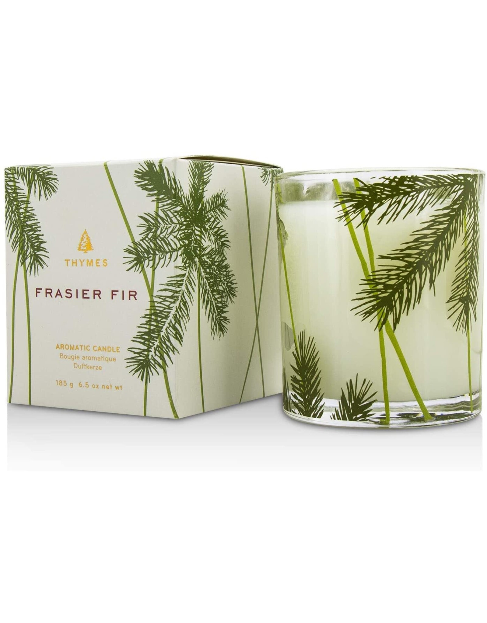 Frasier Fir Candles 6.5oz Glass w Pine Needle Design