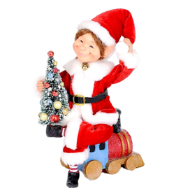 Karen Didion Train Elf Christmas Collectible 10H