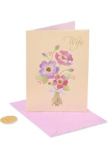 PAPYRUS® Birthday Card For Wife Embroidered Bouquet