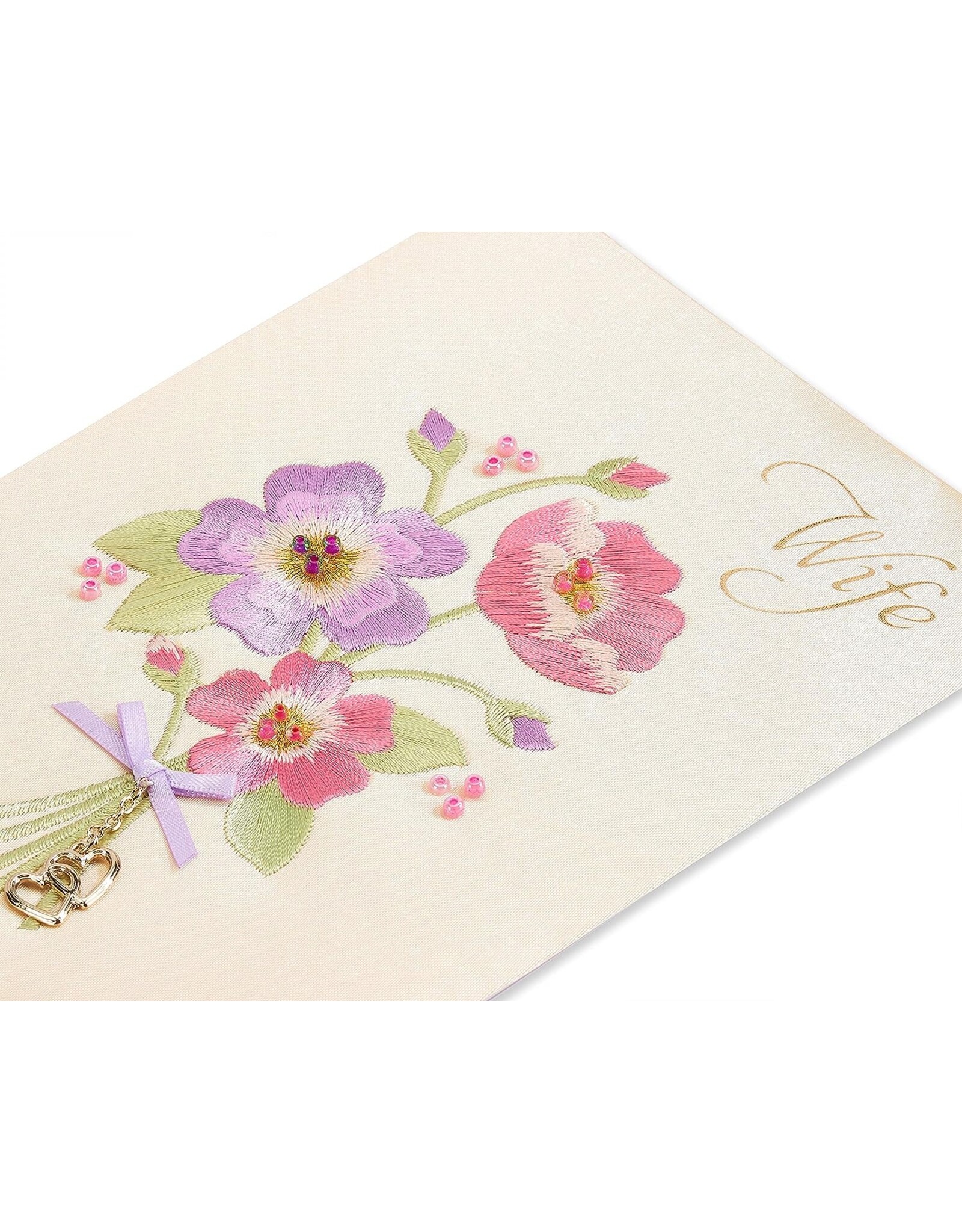 PAPYRUS® Birthday Card For Wife Embroidered Bouquet