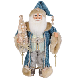 Karen Didion Coastal Santas Ocean Blue Santa 17 Inch