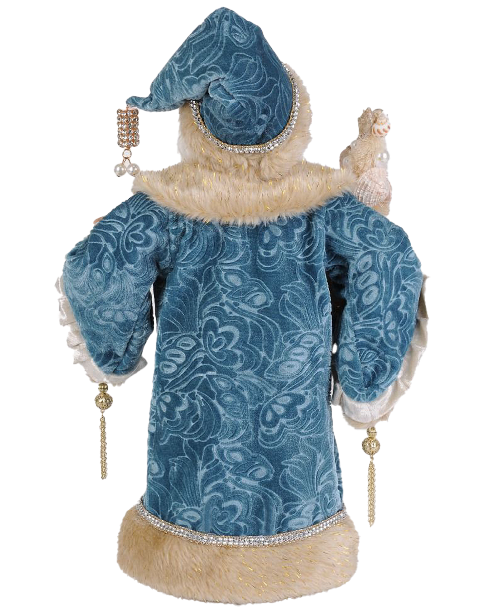 Karen Didion Coastal Santas Ocean Blue Santa 17 Inch