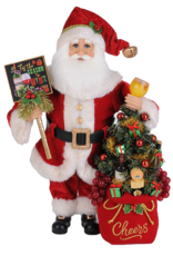 Karen Didion Wine Santas Lighted Season To Wine Santa 17.5 Inch
