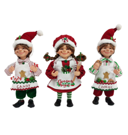Karen Didion Christmas Elves Sugar Rush Elf Set of 3