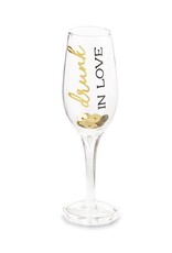 Mud Pie Bridal Party Mini Champagne Flute Shot Glass 1 oz Drunk In Love