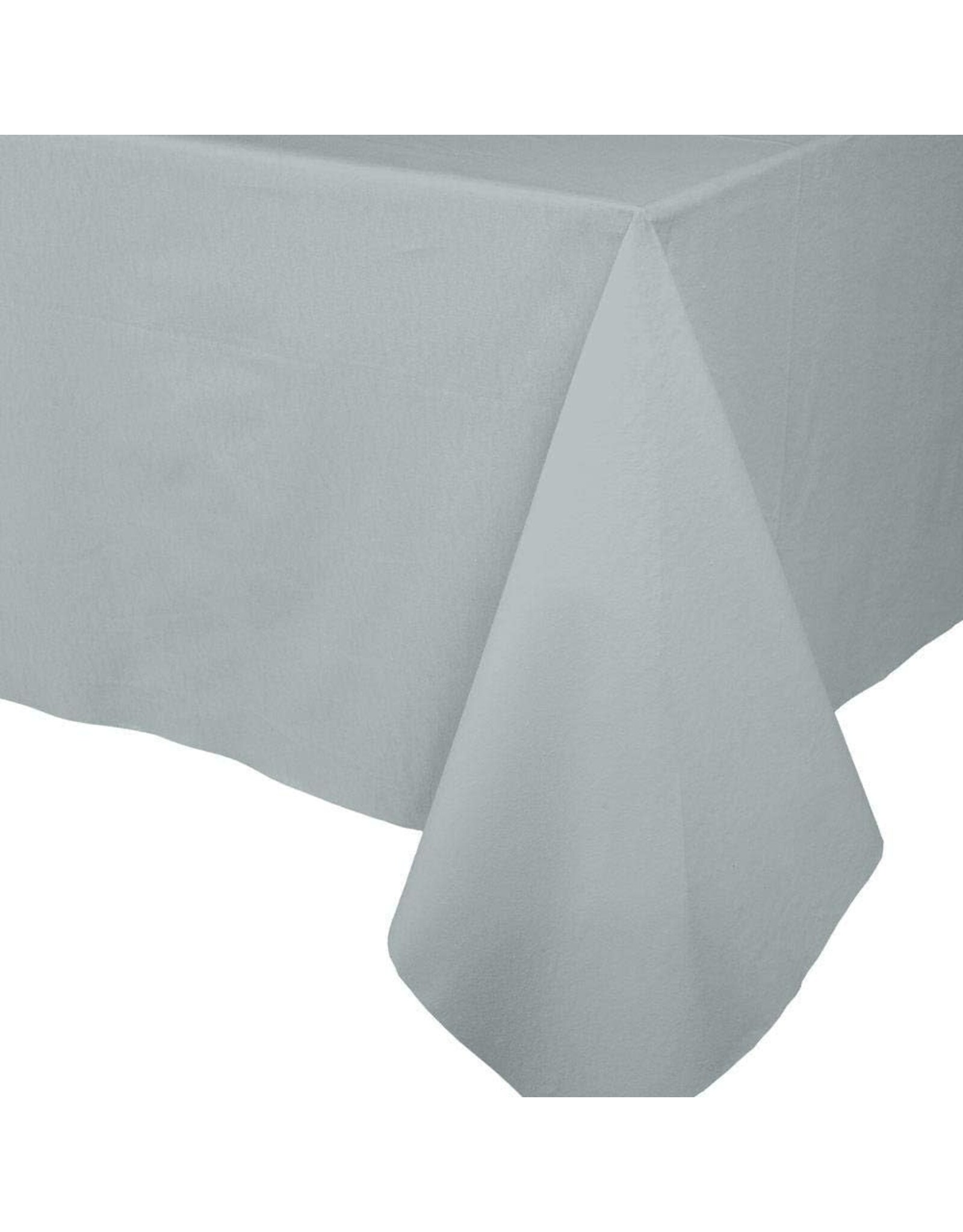 Caspari Paper Linen Solid Table Covers In Silver