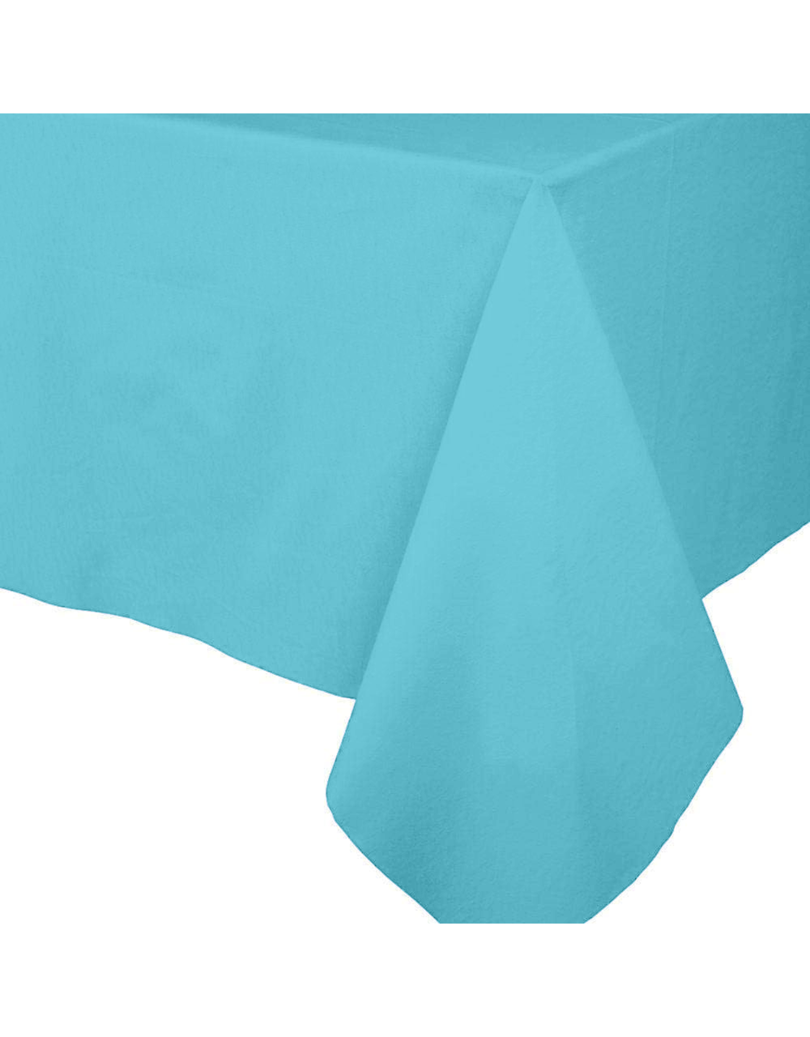 Caspari Paper Linen Solid Table Covers In Robins Egg Blue