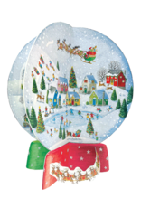 Caspari Christmas Advent Calendar 3D Winter Village Snow Globe