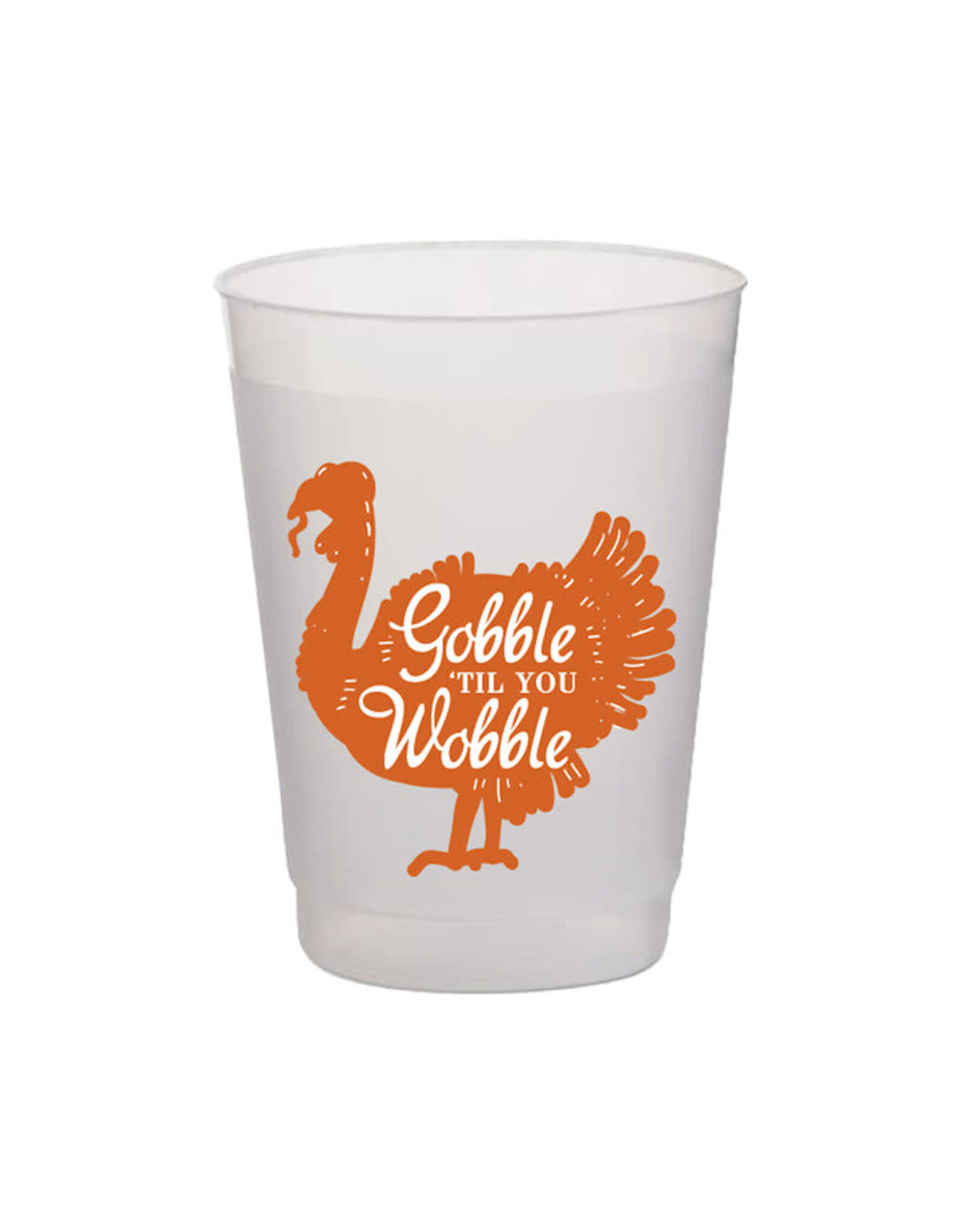 Rosanne Beck Frost Flex Cups 8pk Thanksgiving Gobble To You Wobble