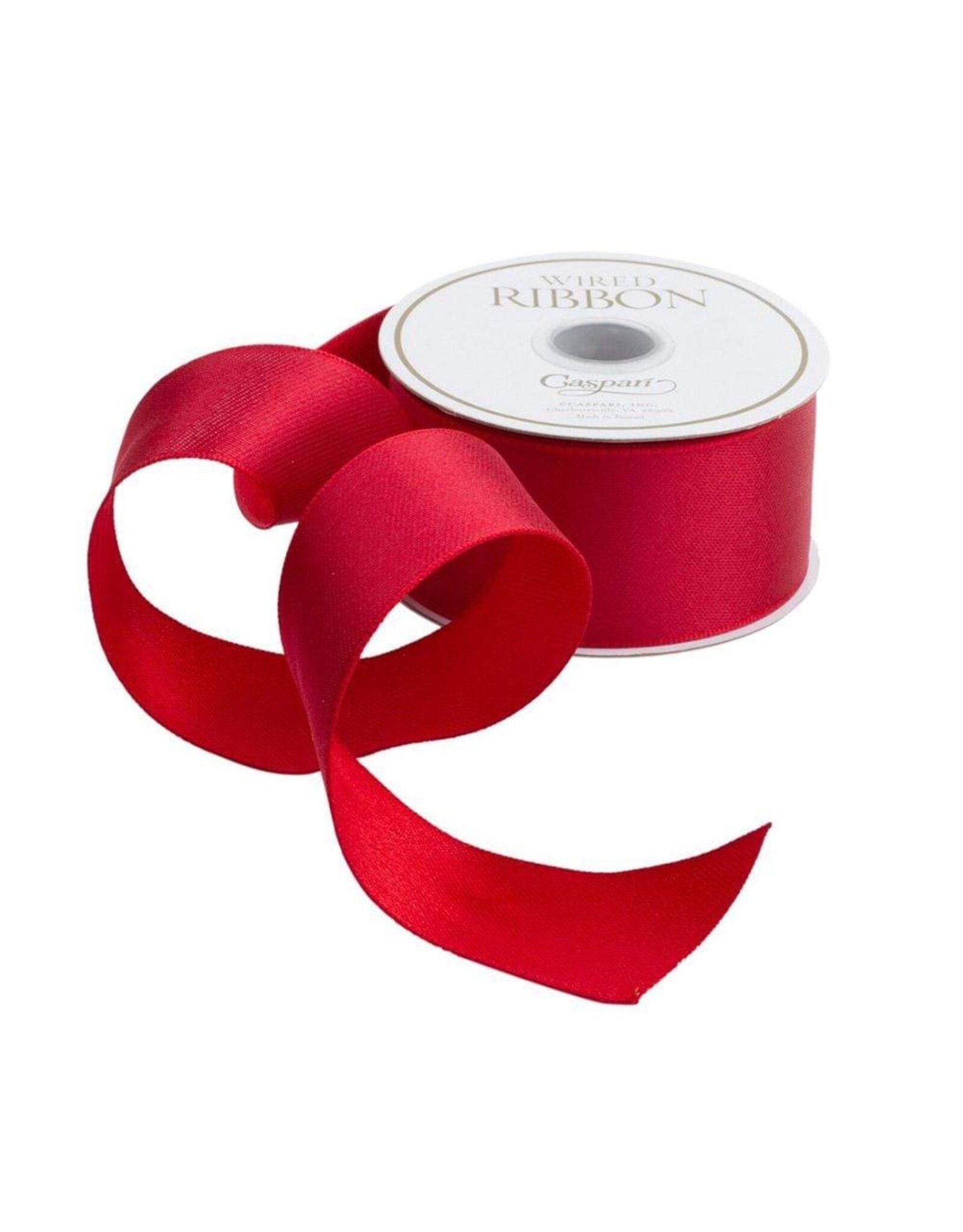 Caspari Red Reversible Wired Ribbon 6 Yard Spool