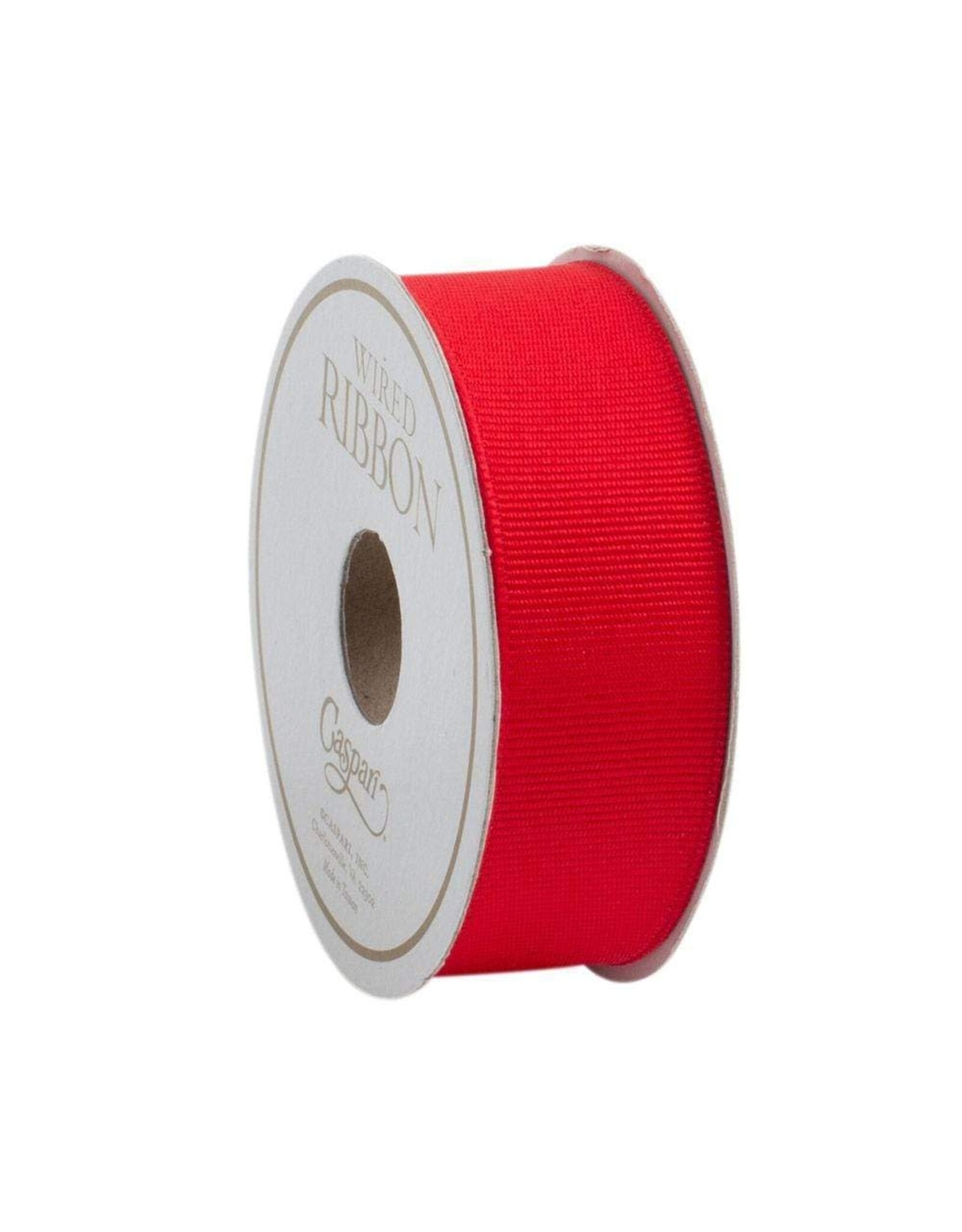 Caspari Narrow Red Grosgrain Wired Ribbon 8 Yard Spool