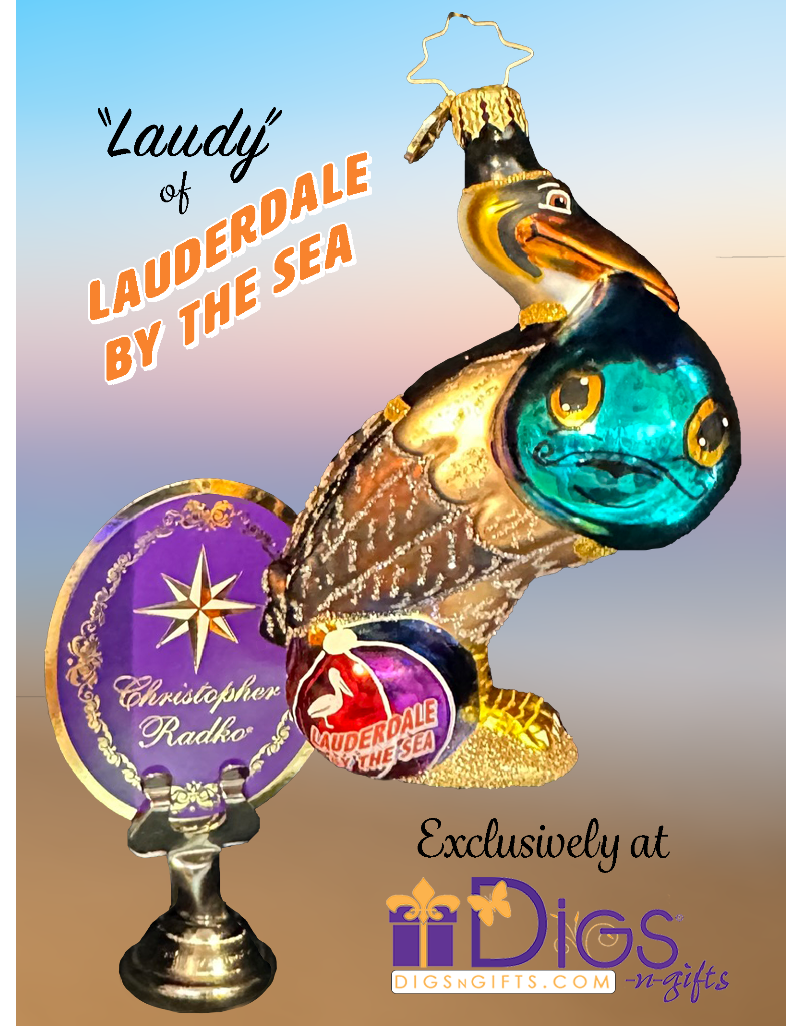Christopher Radko Lauderdale-By-The-Sea Exclusive Christmas Ornament