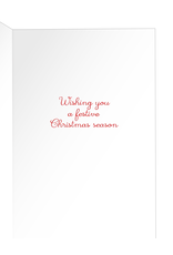 Caspari Boxed Christmas Cards 16pk Christmas Cheer With Santa