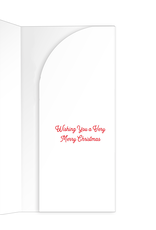 Caspari Christmas Money Holder Cards 4pk Twirling Santas