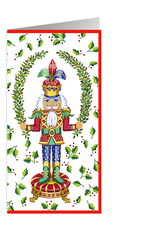 Caspari Christmas Money Holder Cards 4pk Nutcracker Christmas