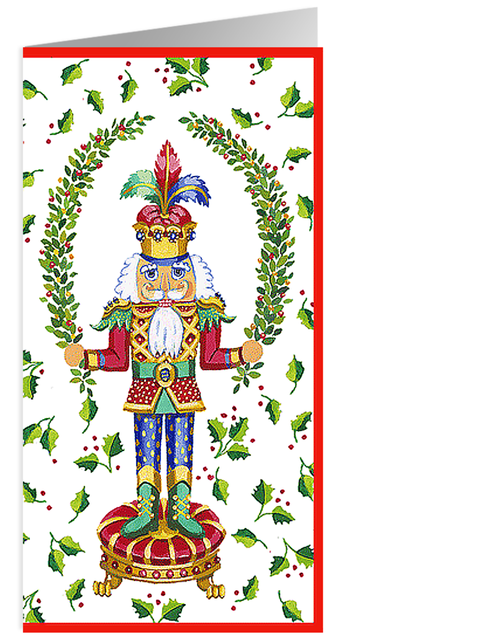 Caspari Christmas Money Holder Cards 4pk Nutcracker Christmas