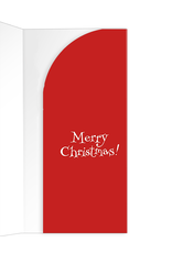 Caspari Christmas Money Holder Cards 4pk Santa And Reindeer w Envelope