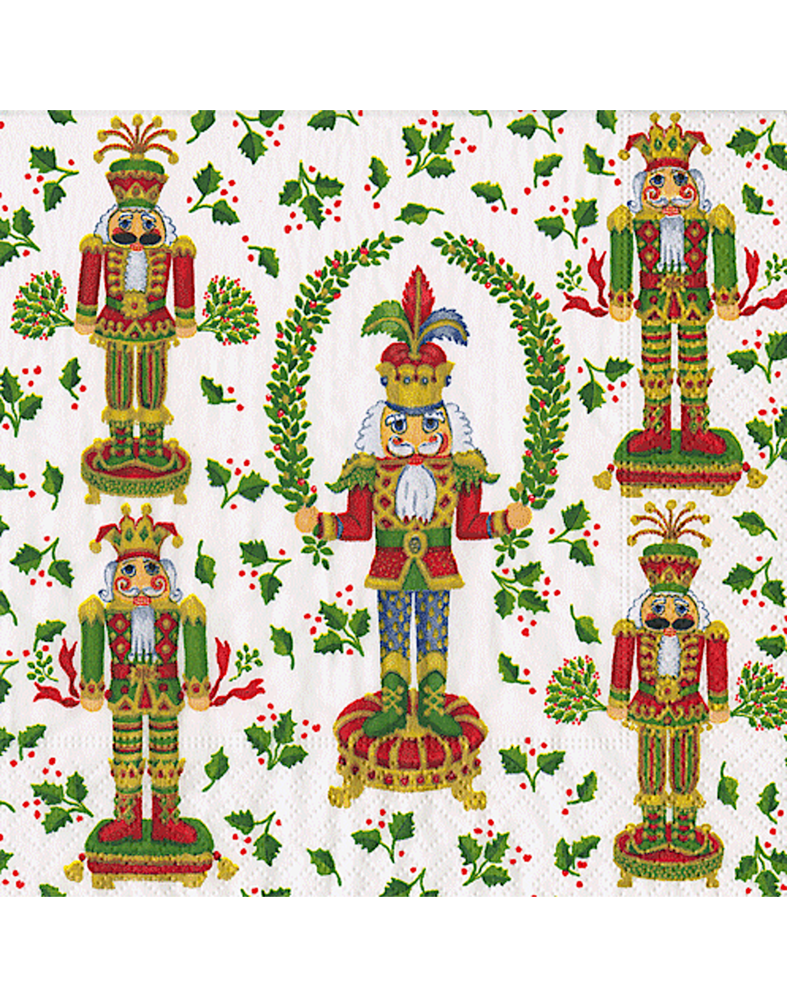 Caspari Christmas Paper Cocktail Napkins 20pk Nutcracker Christmas