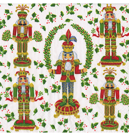 Caspari Christmas Paper Cocktail Napkins 20pk Nutcracker Christmas