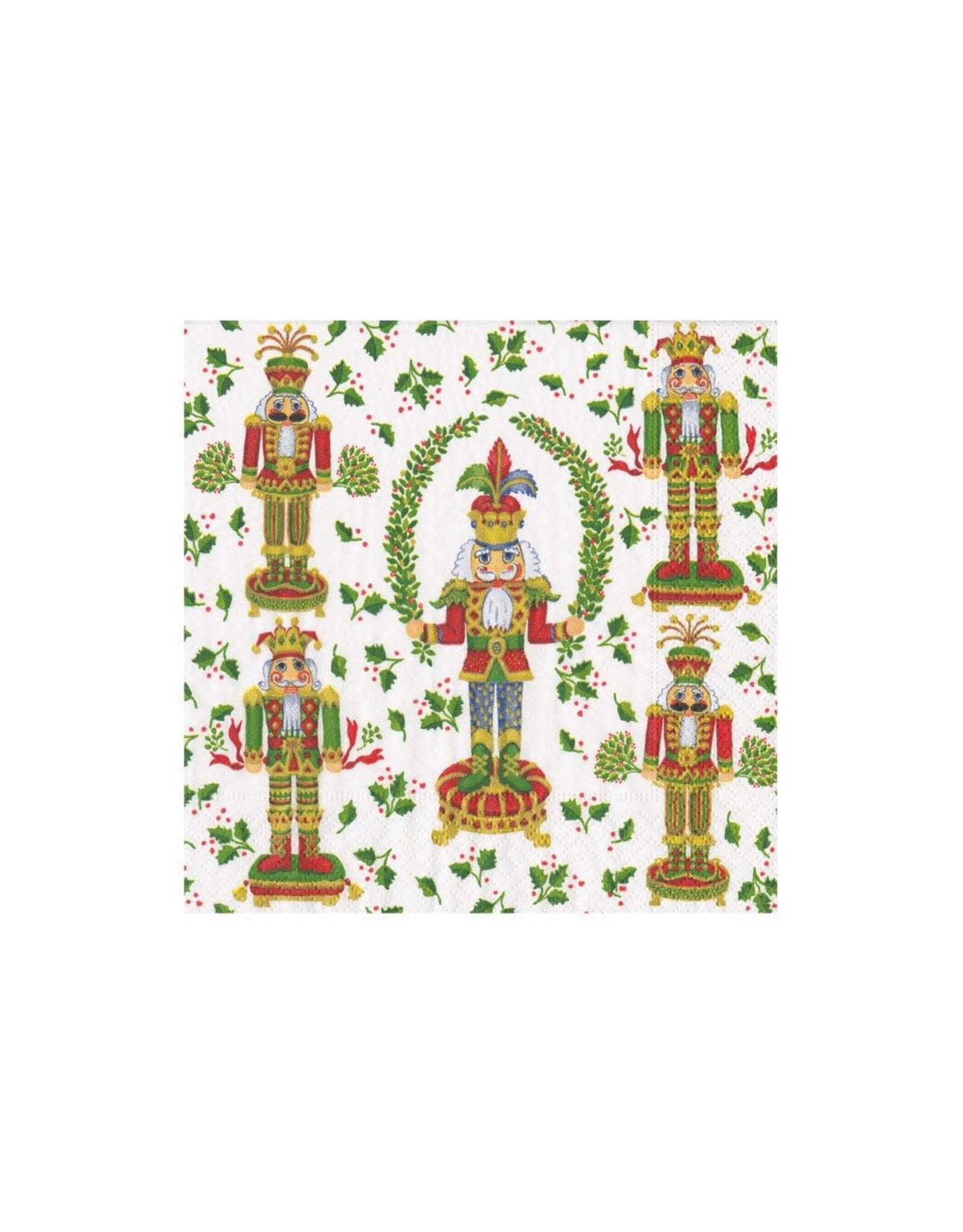 Caspari Christmas Paper Cocktail Napkins 20pk Nutcracker Christmas
