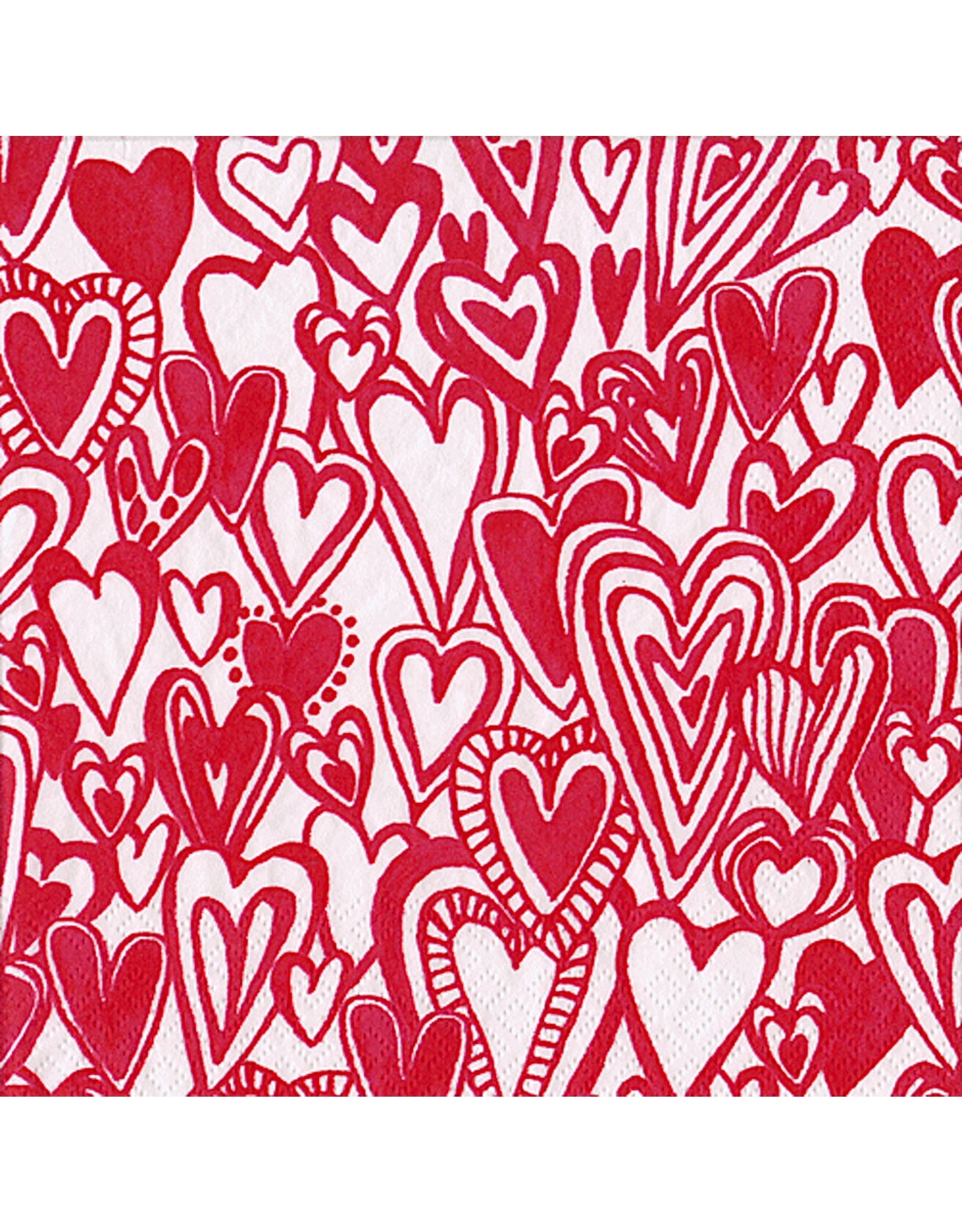 Caspari Valentines Love Paper Cocktail Napkins 20pk Groovy Love