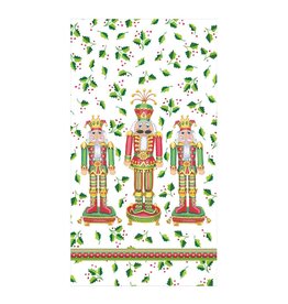 Caspari Christmas Guest Towel Napkins 15pk Nutcracker Christmas