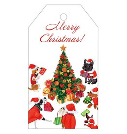Caspari Christmas Trees Self-Adhesive Labels - 12 per Package