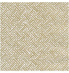 Caspari Gift Wrapping Paper 8ft Roll Fretwork Gold