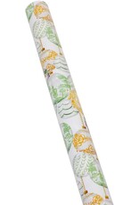 Caspari Christmas Gift Wrapping Paper 8ft Roll Savannah White