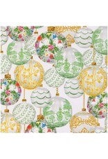 Caspari Christmas Gift Wrapping Paper 8ft Roll Savannah White