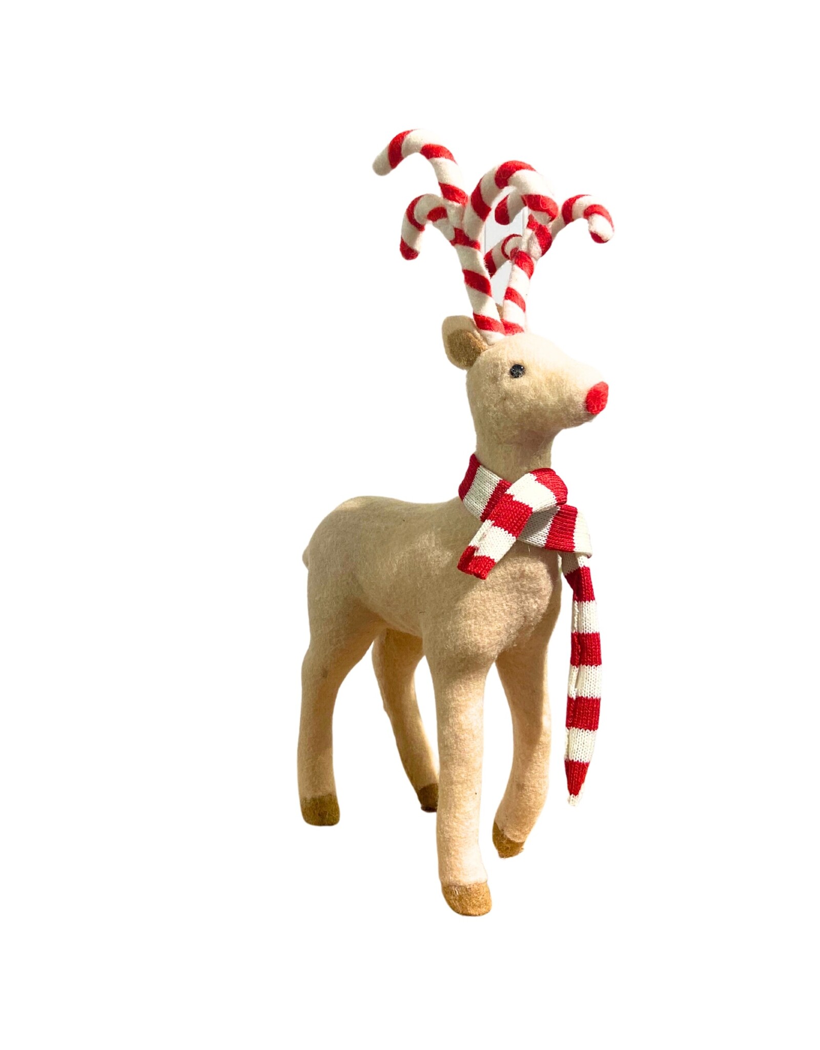 David Christophers Woodland Wool Deer W Peppermint Antlers 18.5