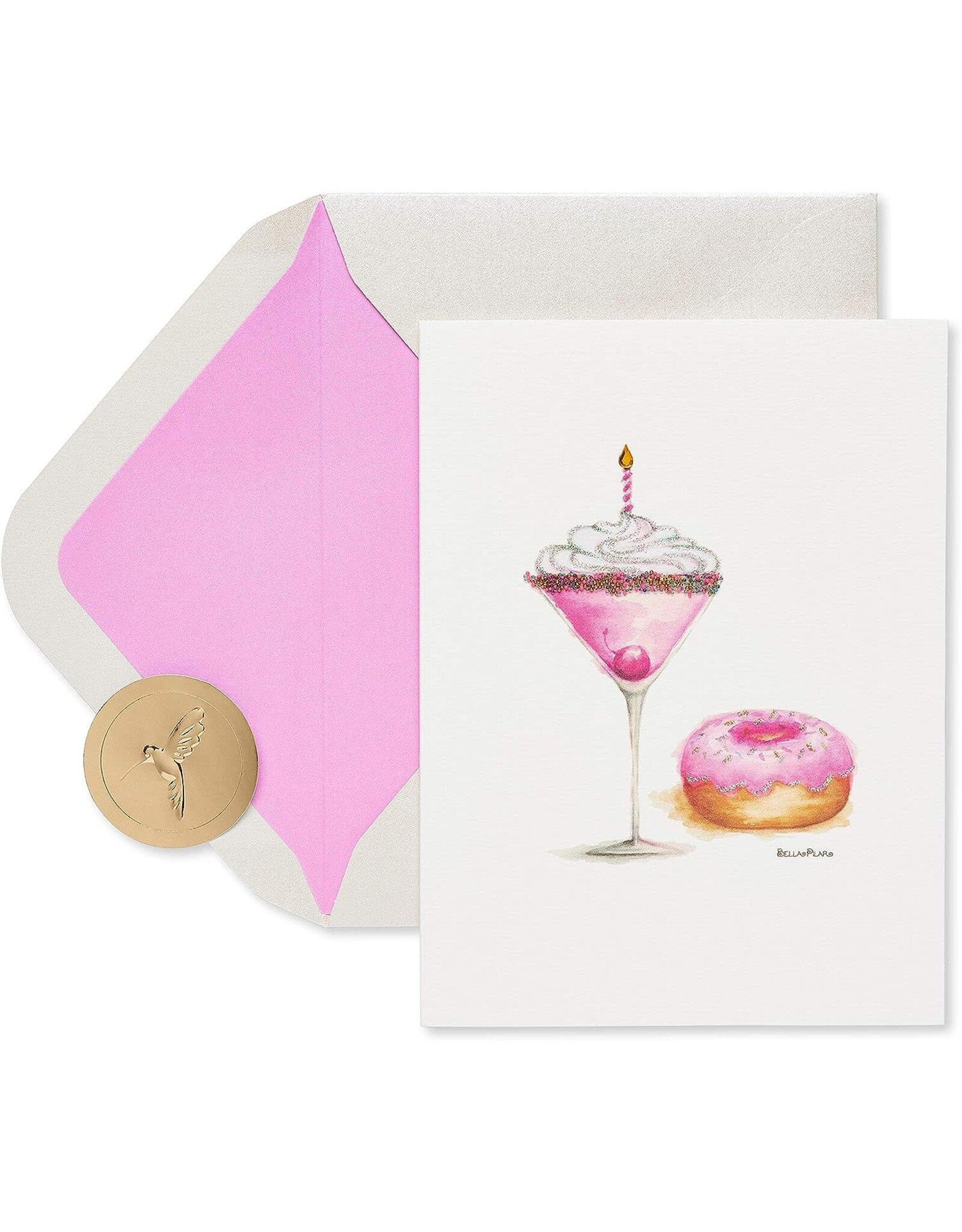 PAPYRUS® Birthday Card Martini Cocktail And Donut by Bella Pilar