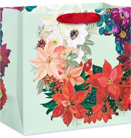 PAPYRUS® Christmas Gift Bag  Large 11x11x6 Holiday In Bloom