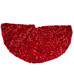 Kurt Adler Christmas Tree Skirts 20” Red Sequined Tree Skirt