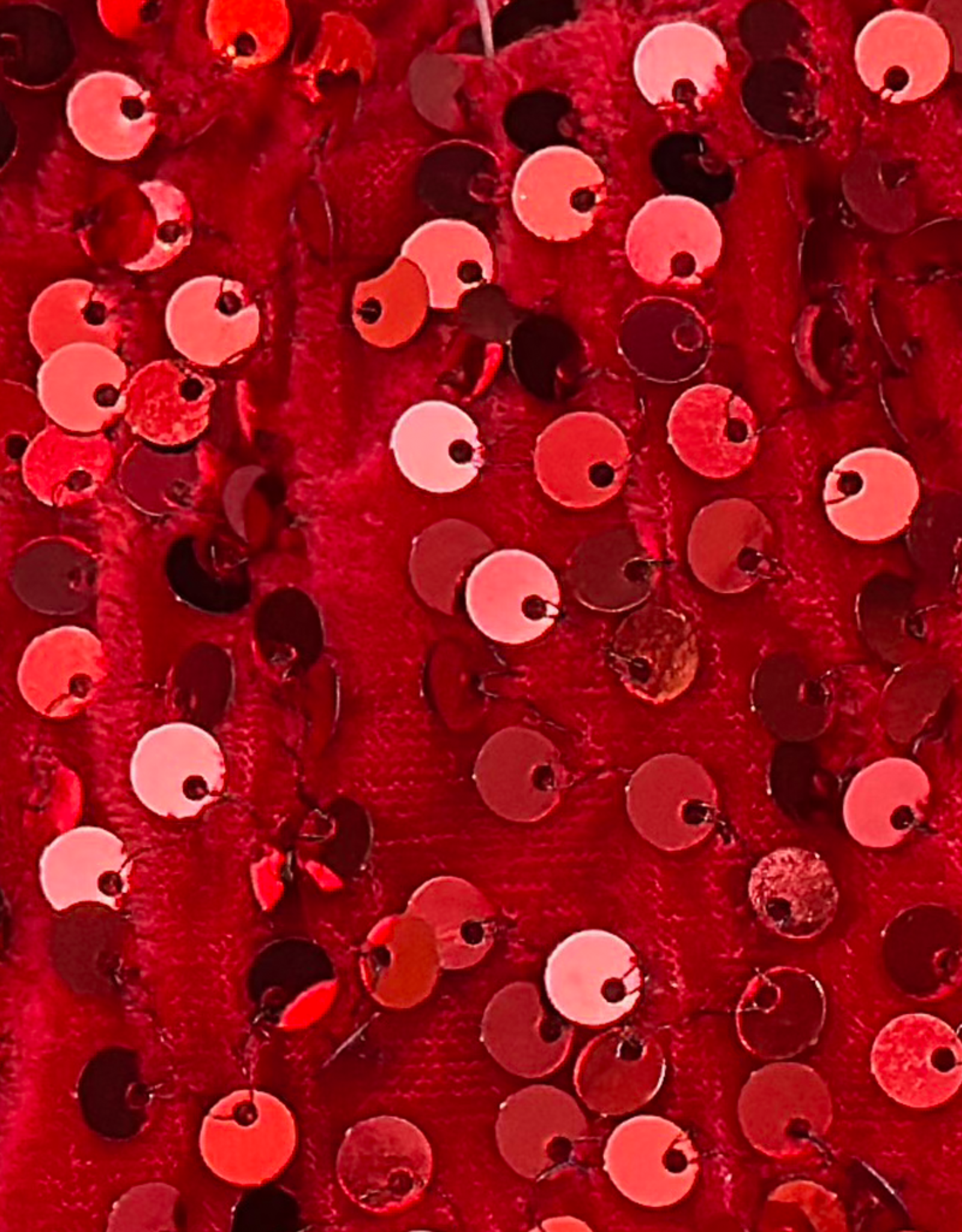 Kurt Adler Christmas Tree Skirts 20” Red Sequined Tree Skirt