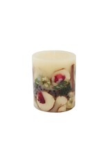 Rosy Rings Spicy Apple Small Round Botanical Candle Pillar 5.5Hx4.5D