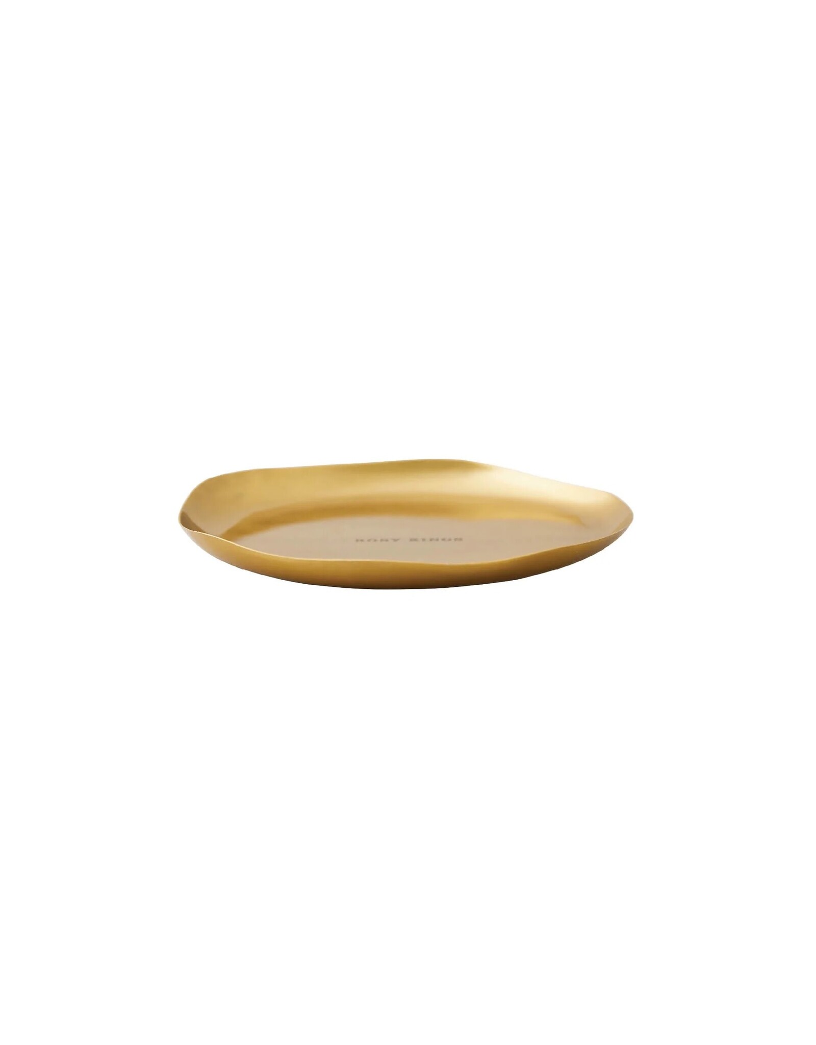Rosy Rings Round Gold Candle Plate 6 Inch