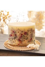 Rosy Rings Large Oval Gold Candle Plate 13.25x8 Inches
