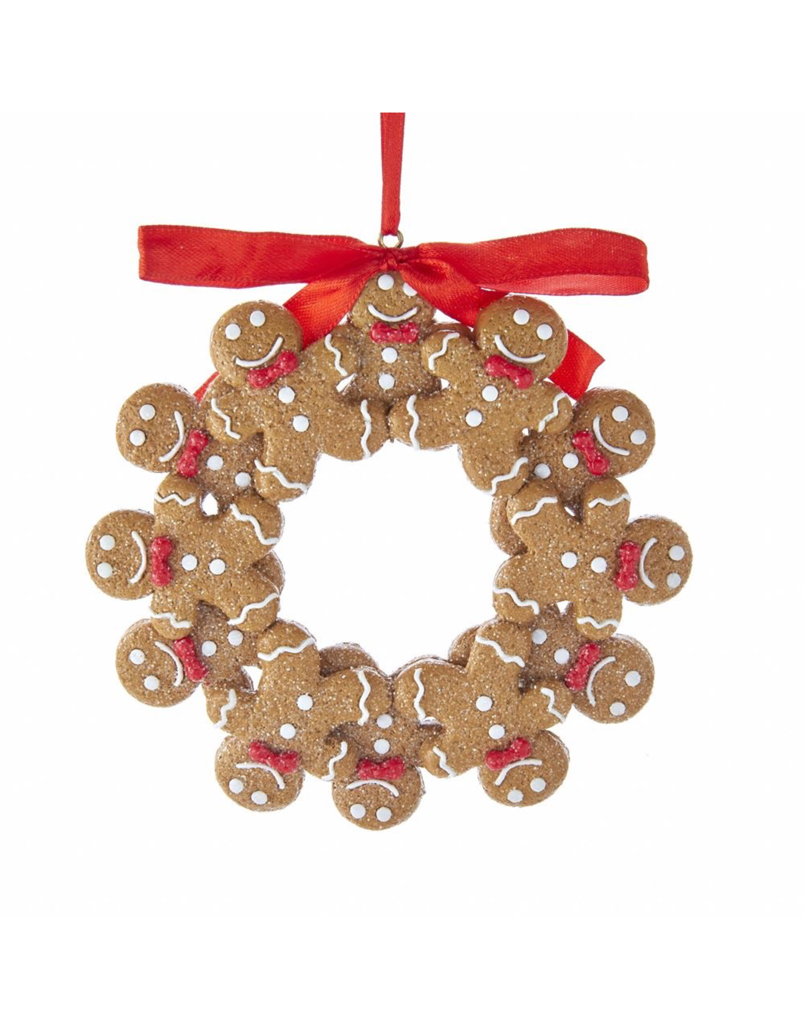 Kurt Adler Gingerbread Man Wreath Ornament 4.75 Inch