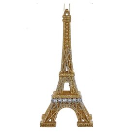 Kurt Adler Paris Eiffel Tower Glitter Ornament - G