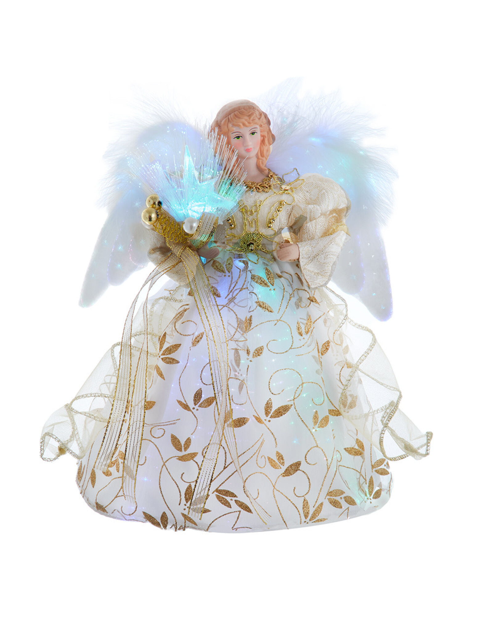 Kurt Adler Angel Treetop 12” Tree Topper LED Battery Operated