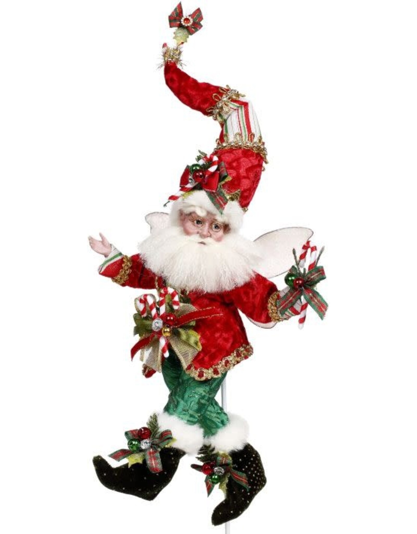 Mark Roberts Fairies Christmas Candy Cane Holly Fairy SM 10.5 Inch