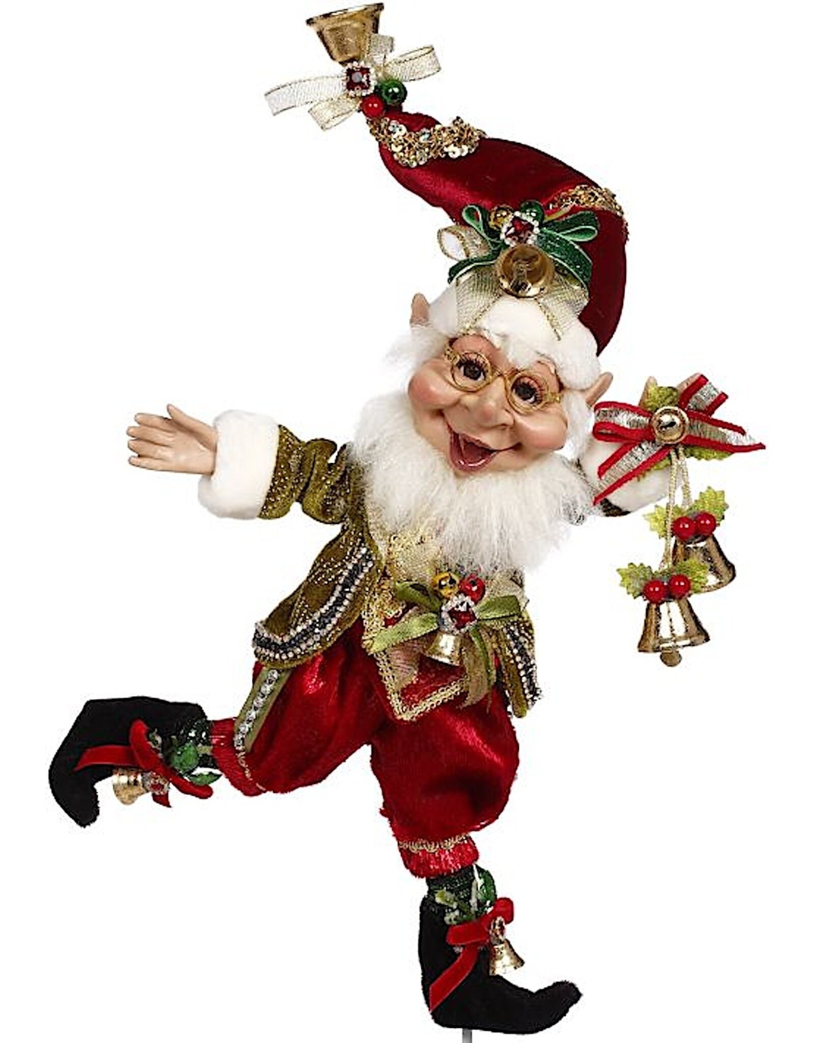 Mark Roberts Fairies Christmas Elves Bell Ringer Elf SM 12.5 Inch