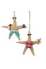 Kurt Adler Starfish Ornaments Boy Girl Set Coastal Beach Christmas