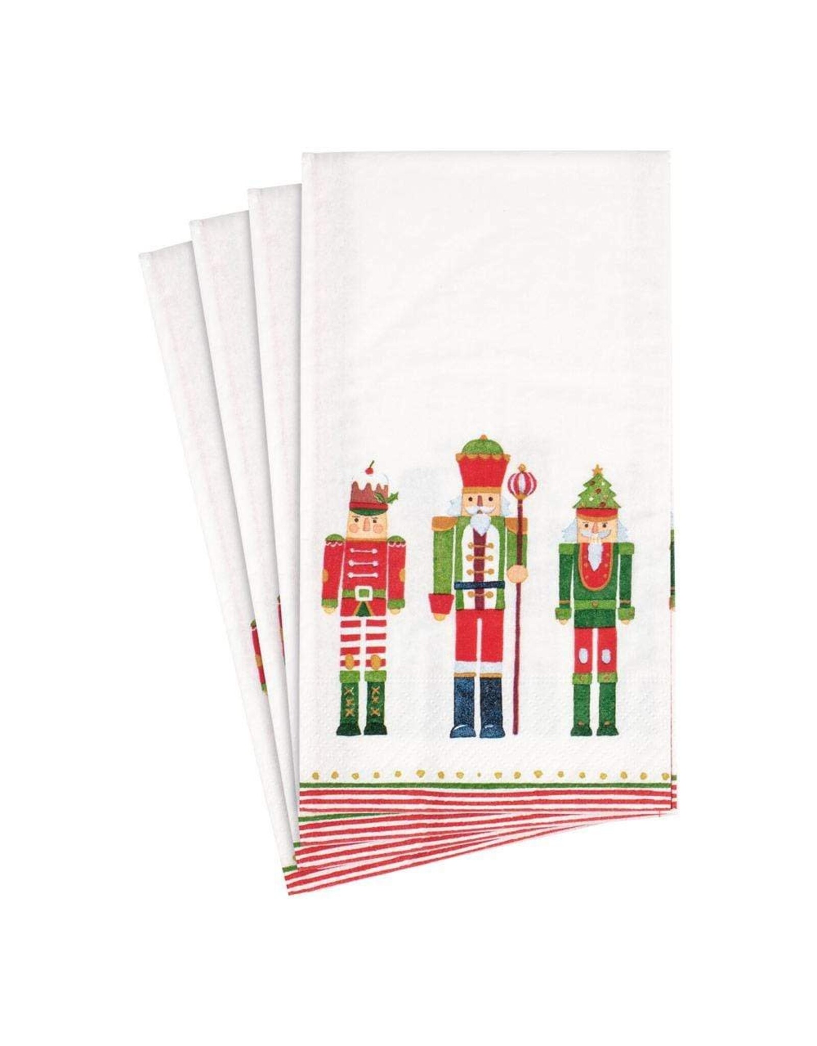 Caspari Christmas Guest Towel Napkins 15pk March Of The Nutcrackers