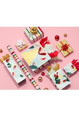 PAPYRUS® Christmas Gift Bag Medium 7x9x4 Watercolor Ornaments