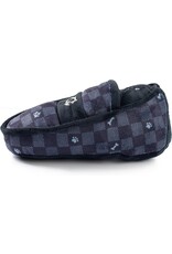 Haute Diggity Dog Black Checker Chewy Vuiton Loafer Squeaker Dog Toy