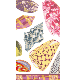 Caspari Paper Guest Towel Napkins 15pk Coquillage Beach Shells