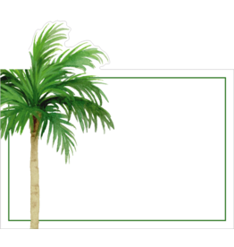Caspari Table Place Cards Tent Style 8pk Painted Palm Tree